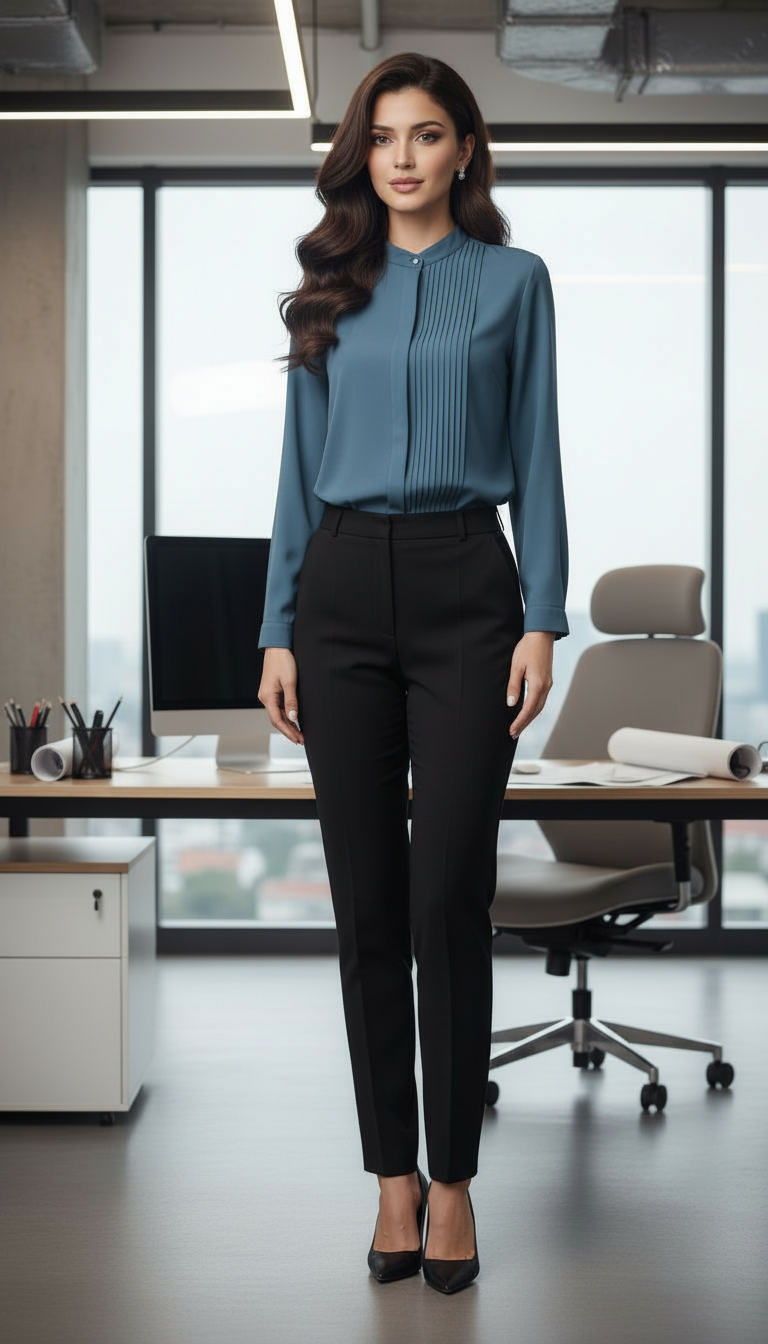 Pleated Formal Top view 2