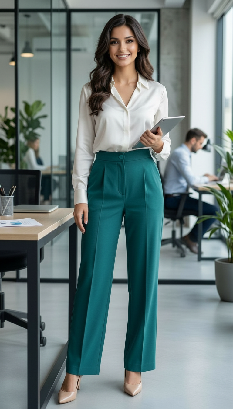 Formal Pant Green view 3