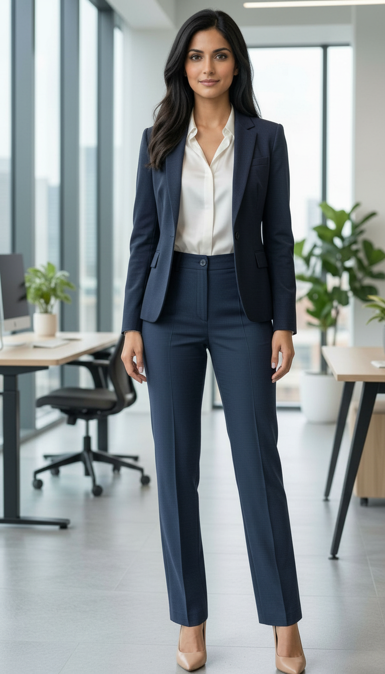Formal Blue Trouser view 2