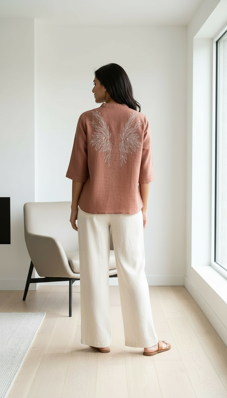 Embroidered Top view 4