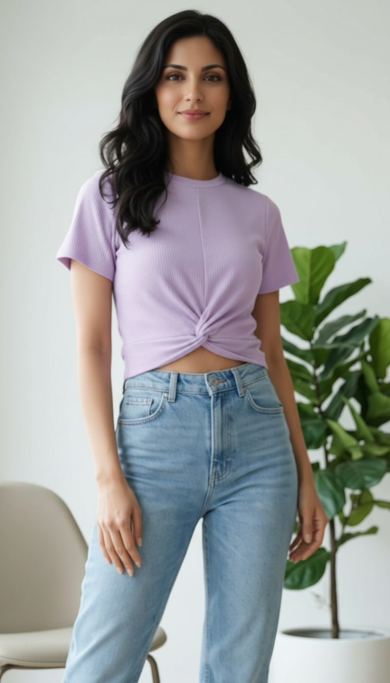 Lavender Twist Top view 2