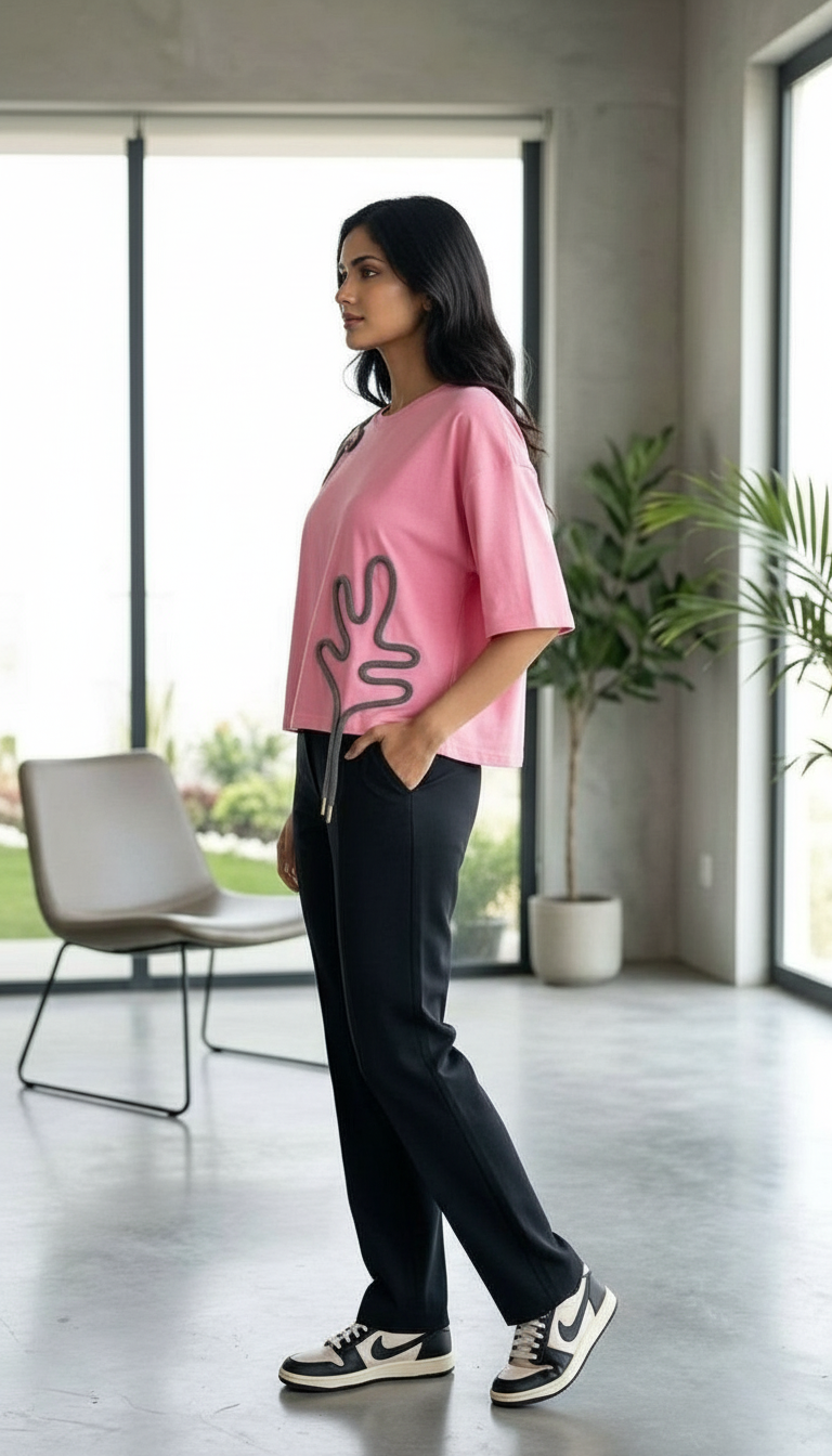Pink Graphic T-Shirt view 3