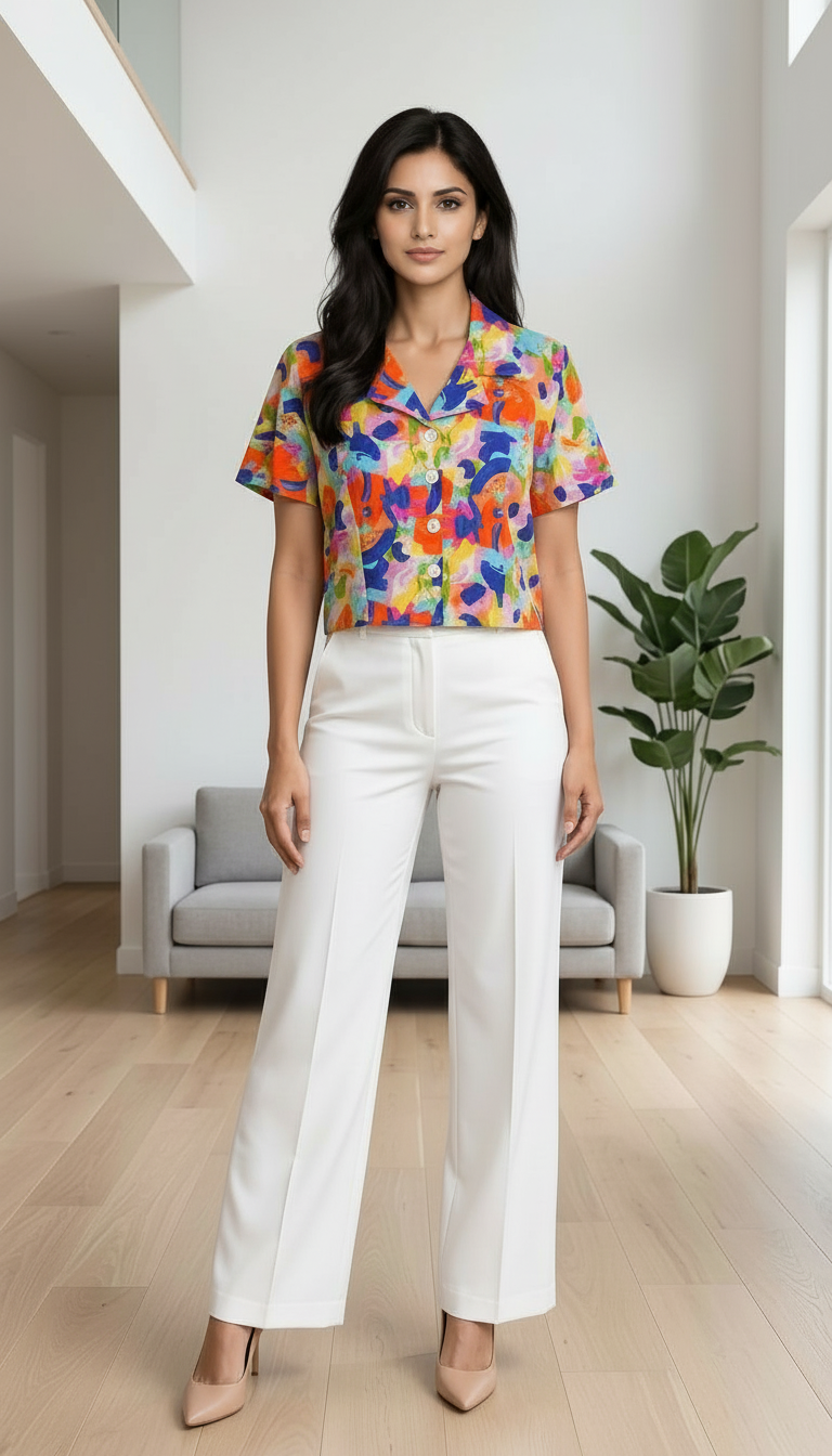 Colorful Button-Up Shirt view 4