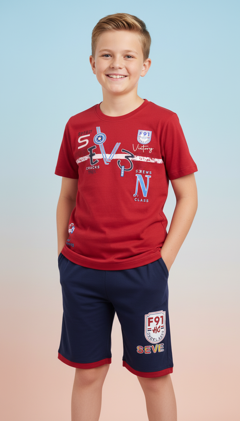 Sporty T-Shirt and Shorts Set