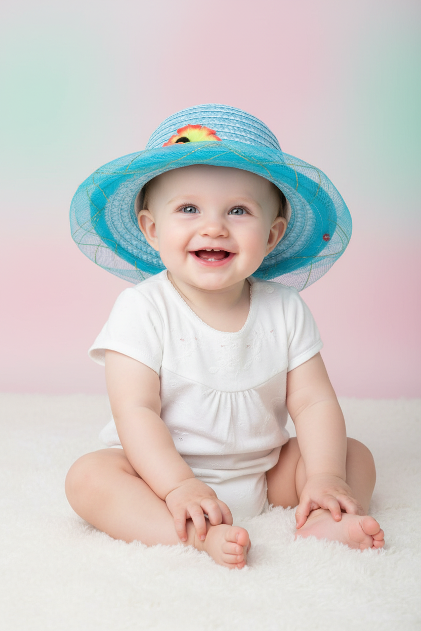 Blue Straw Hat