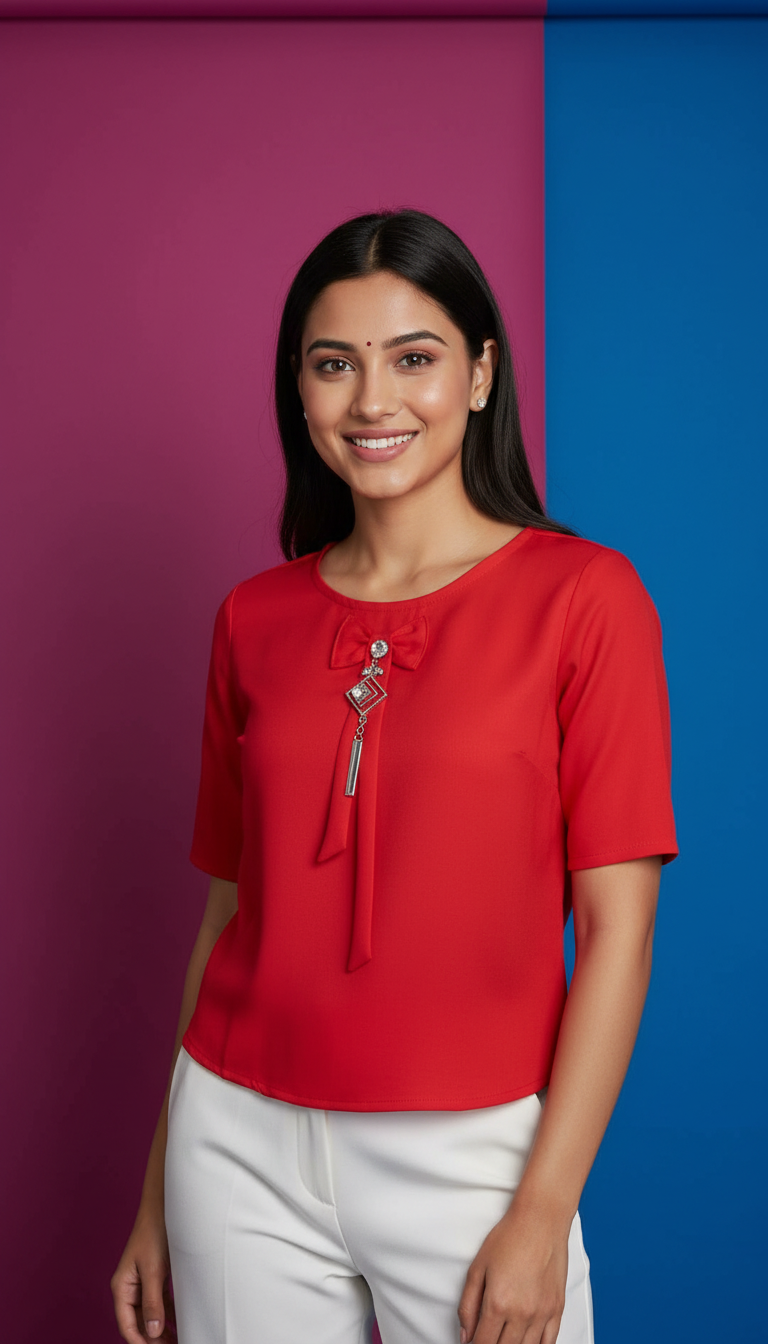 Elegant Red Top