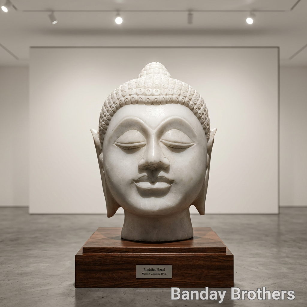 Buddha Head Sculpture