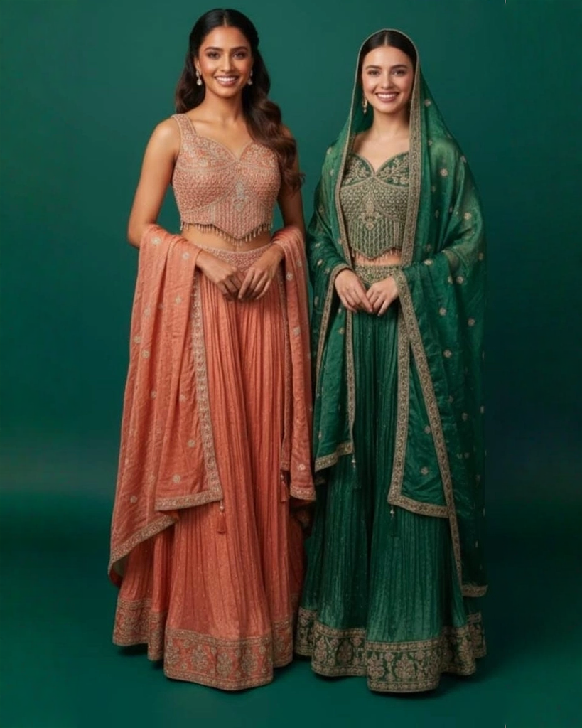 Jadau WorkLehenga Set by Noya view 2