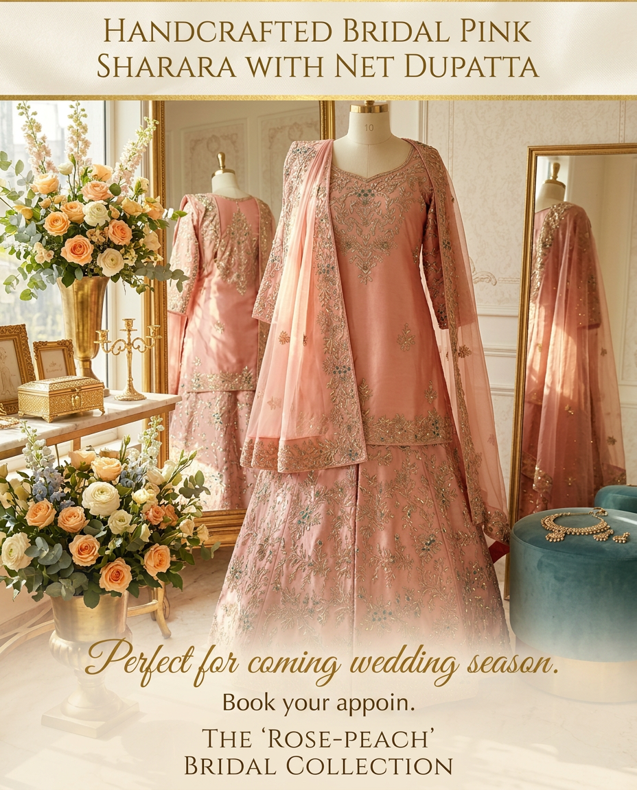 Rose-Peach Bridal Sarara