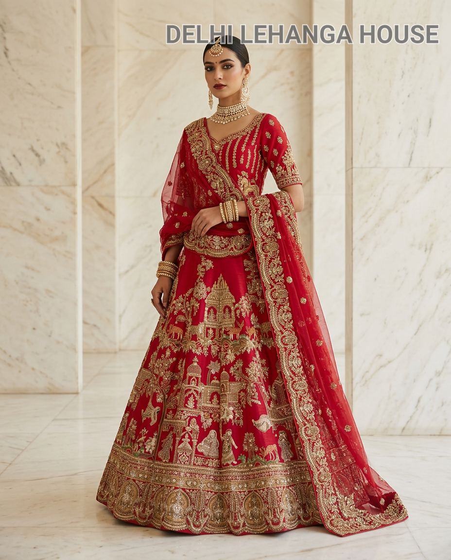 Embroidered  Bridal Lehanga