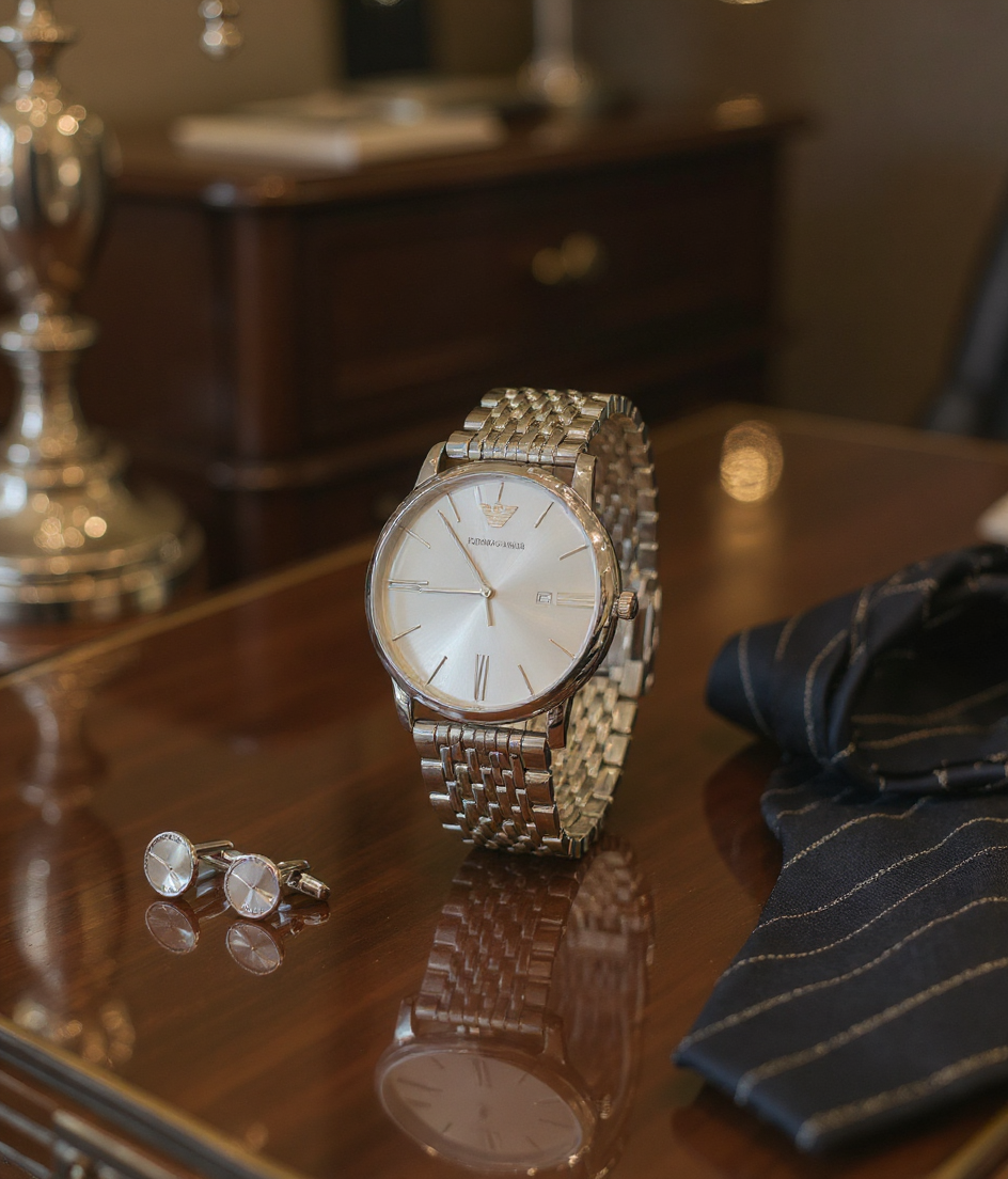 Emporio Armani Silver Watch AR11599 view 6