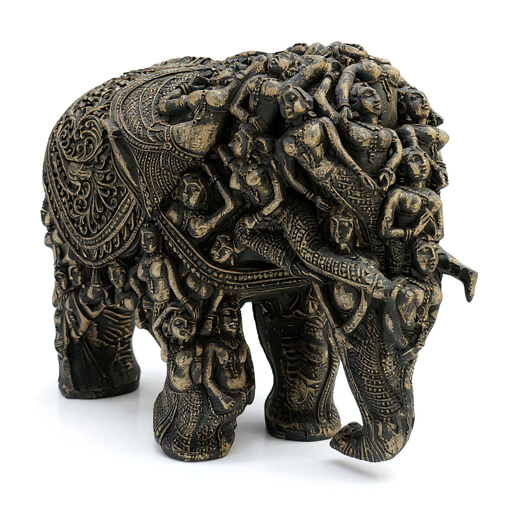 Antique Elephant Sculpture 10/14" view 2