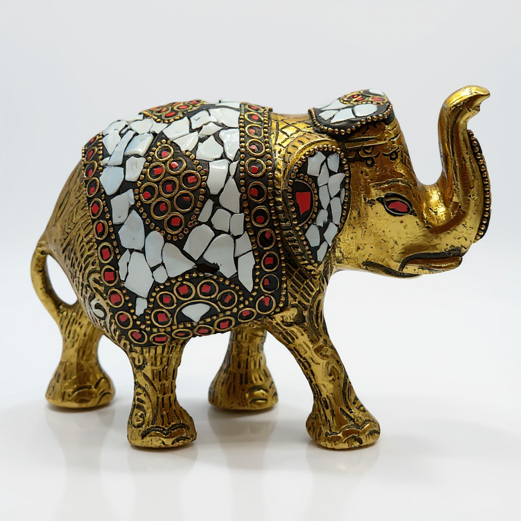 Elephant Metalic Chipstone Art 4/6"