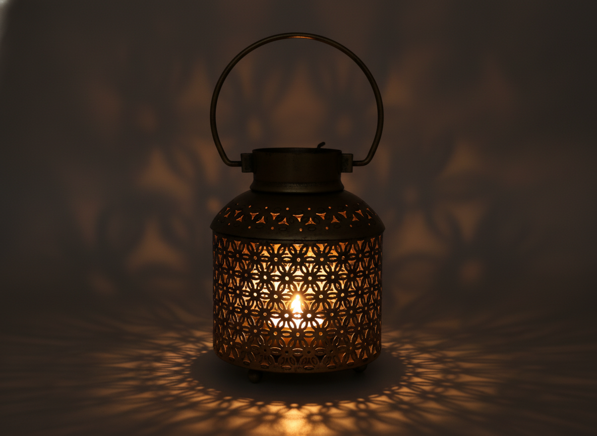 Metal Candle Lantern 8/6" view 2