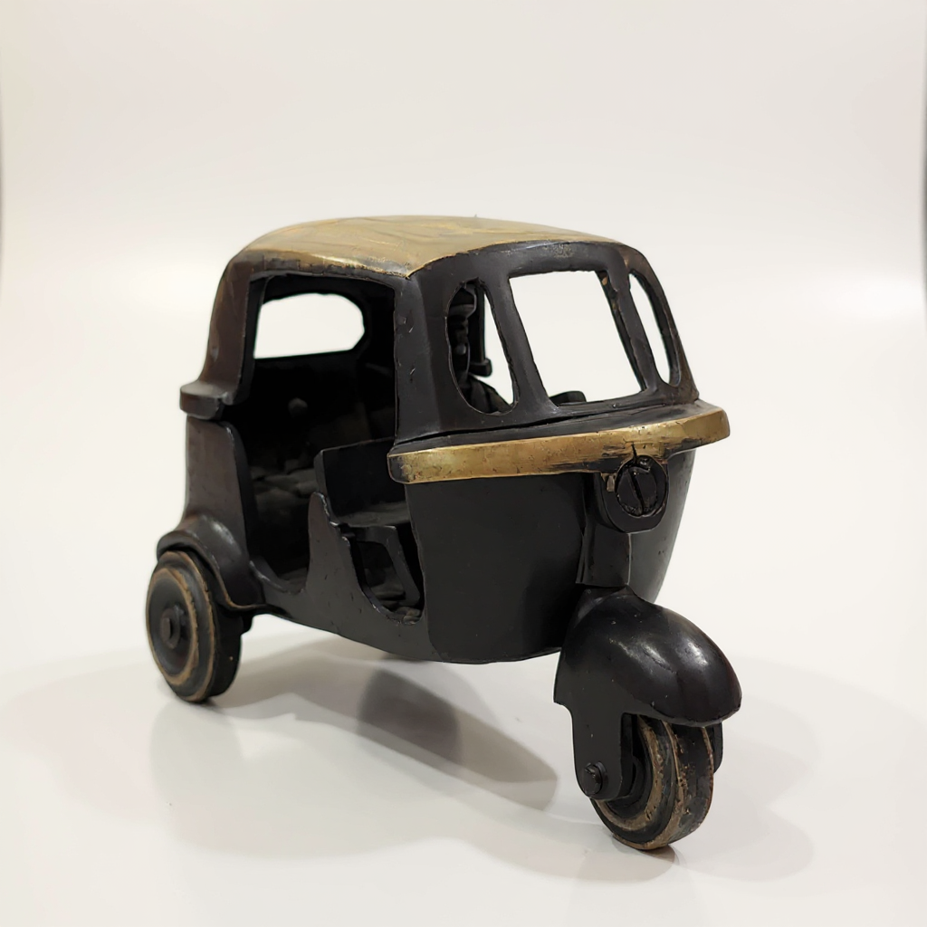 Vintage Auto Rickshaw Brass view 2