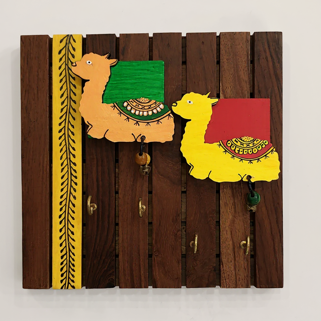 Decorative Warli Camel Keyhanger 8/8"