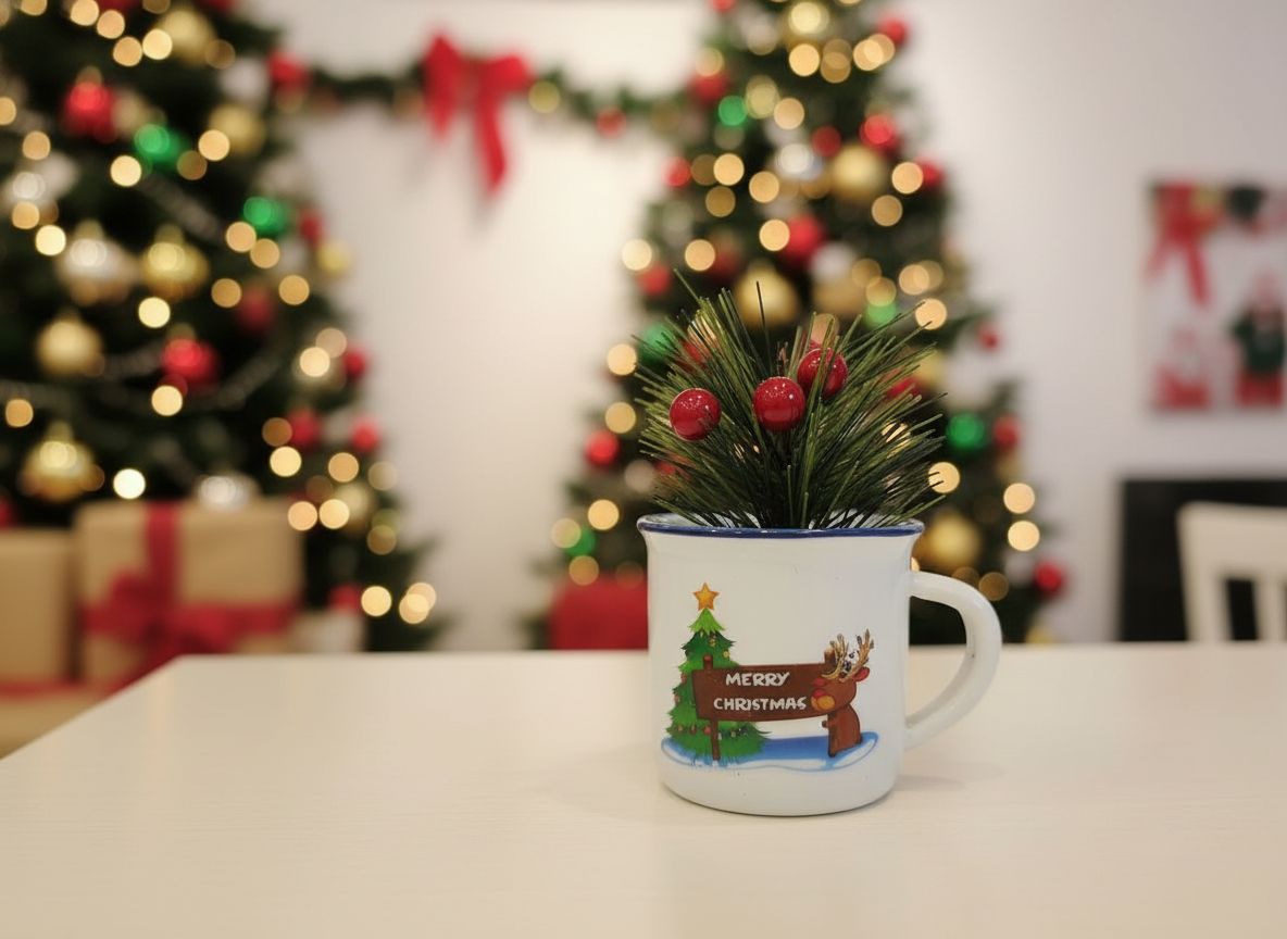 Christmas Mug Planter