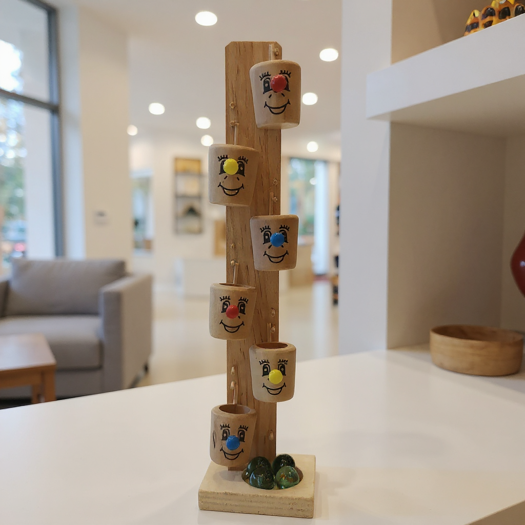 Wooden Face Cups Goti