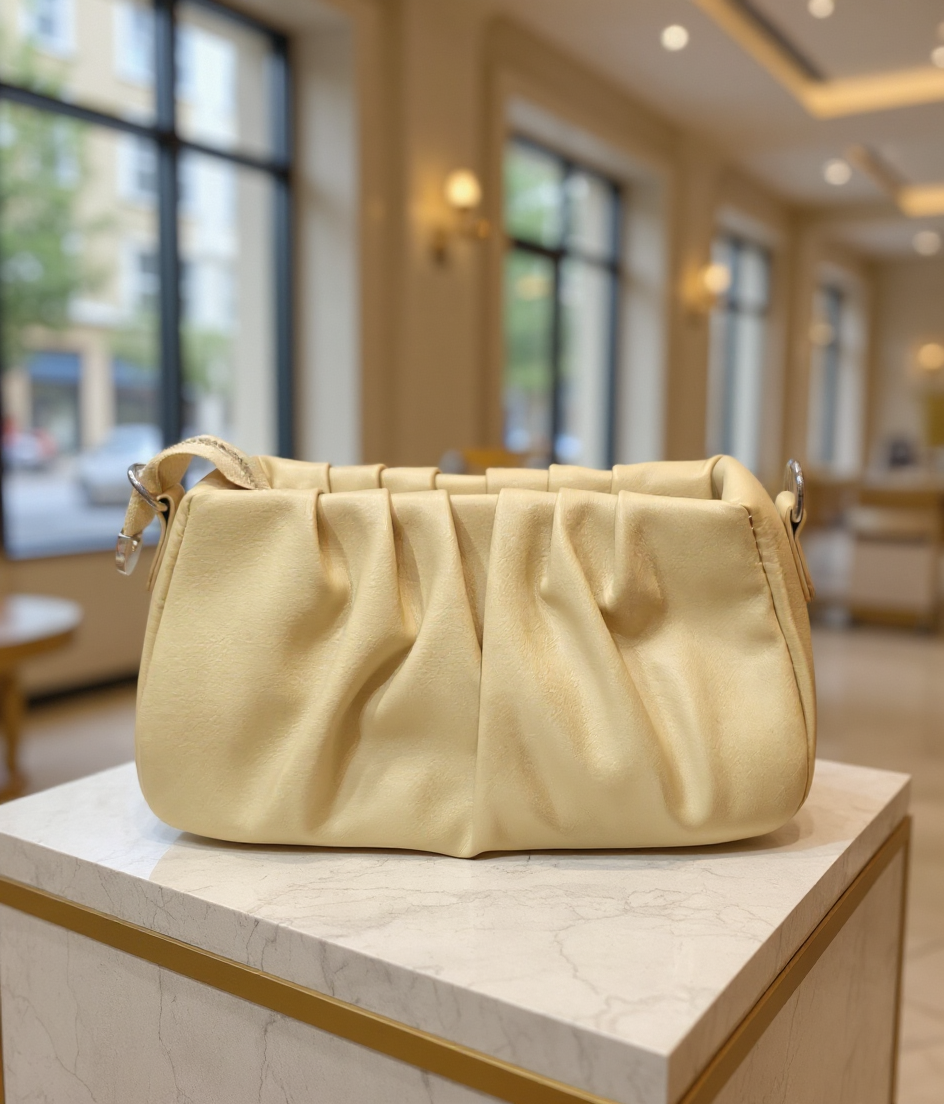 Beige Leather Sling bag