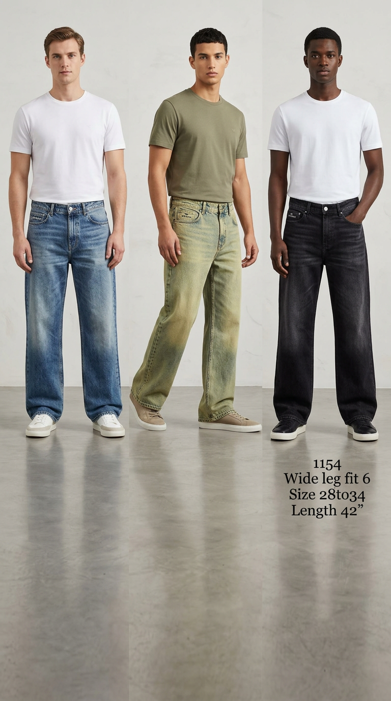 Wide Leg Fit Jeans