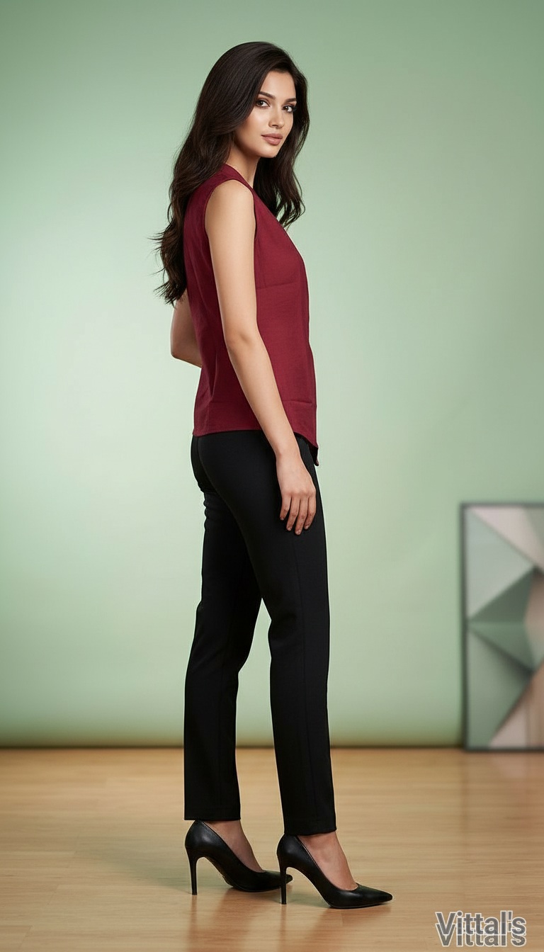 VITTALS SLEEVELESS WRAP TOP view 3