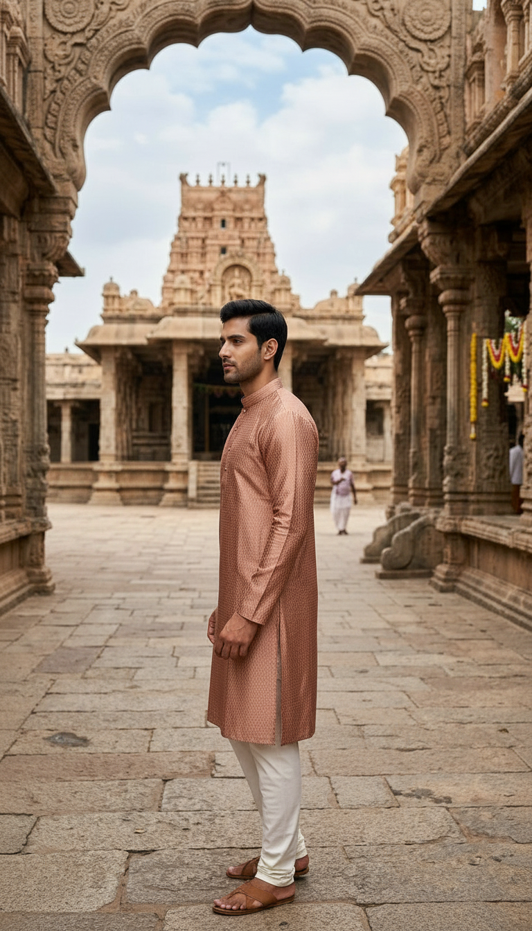 Silk Ethnic Kurta view 2