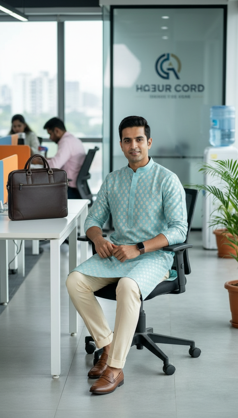 Mens Designer Kurta view 5