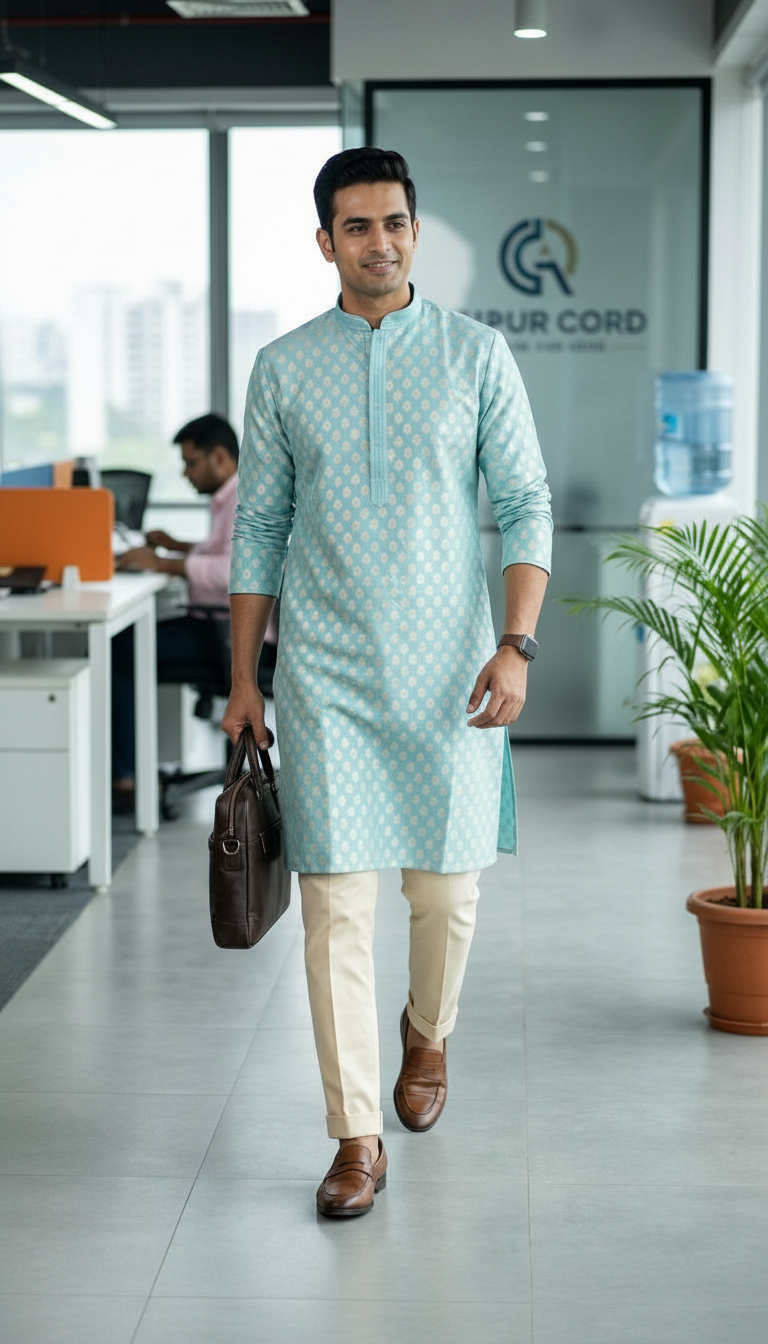 Mens Designer Kurta view 4