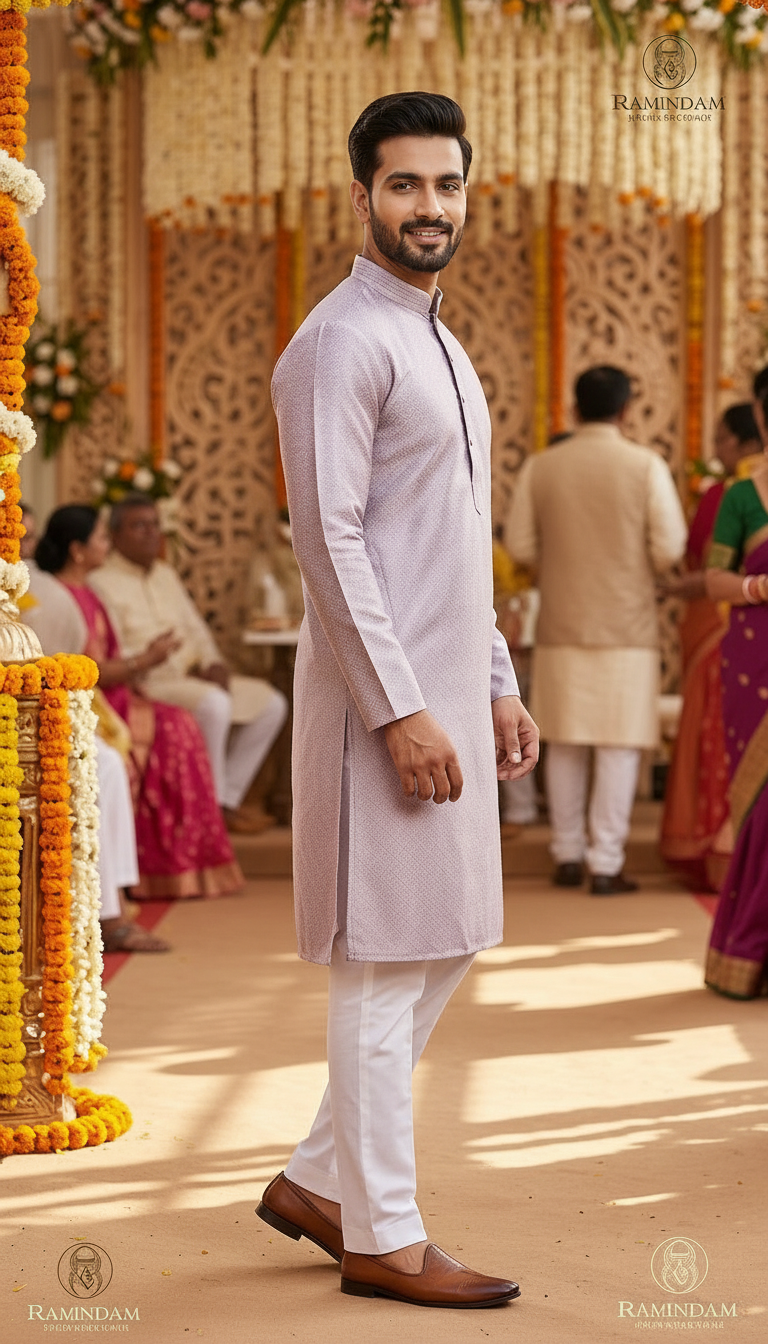 Mens Cotton Kurta view 3