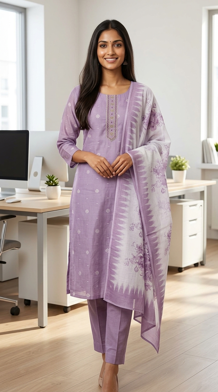Cotton Elegant Ethnic Salwar Set view 4