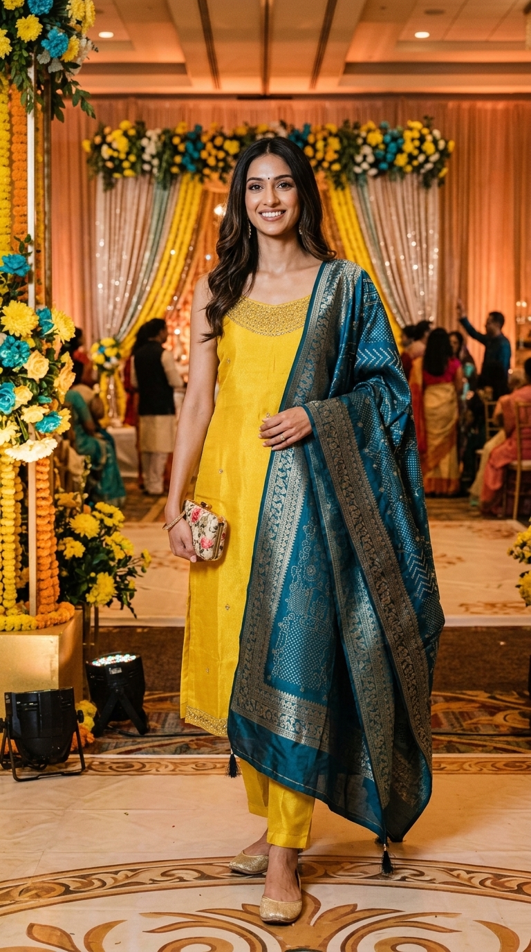Elegant Silk Salwar Set view 4