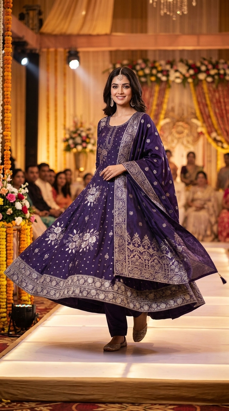 Elegant Embroidered Anarkali view 3