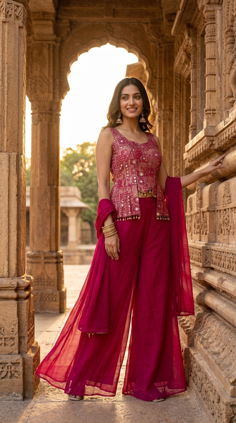 Festive Palazzo Suit Set view 4