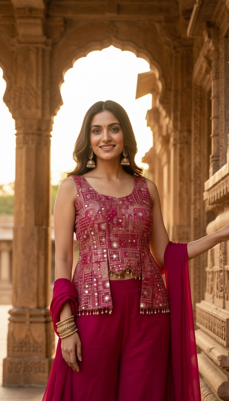 Festive Palazzo Suit Set view 2