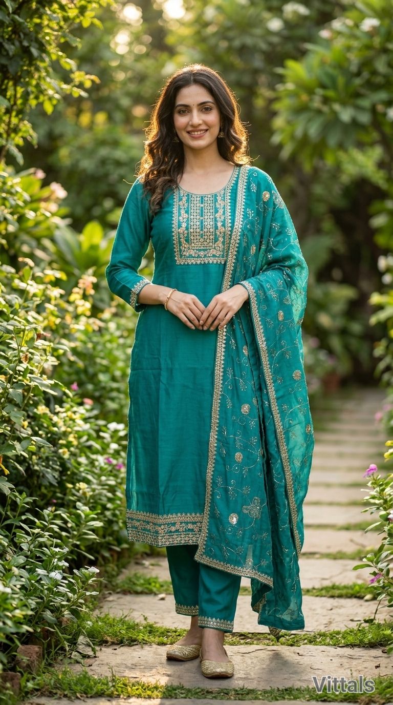 Embroidered Salwar Set view 4