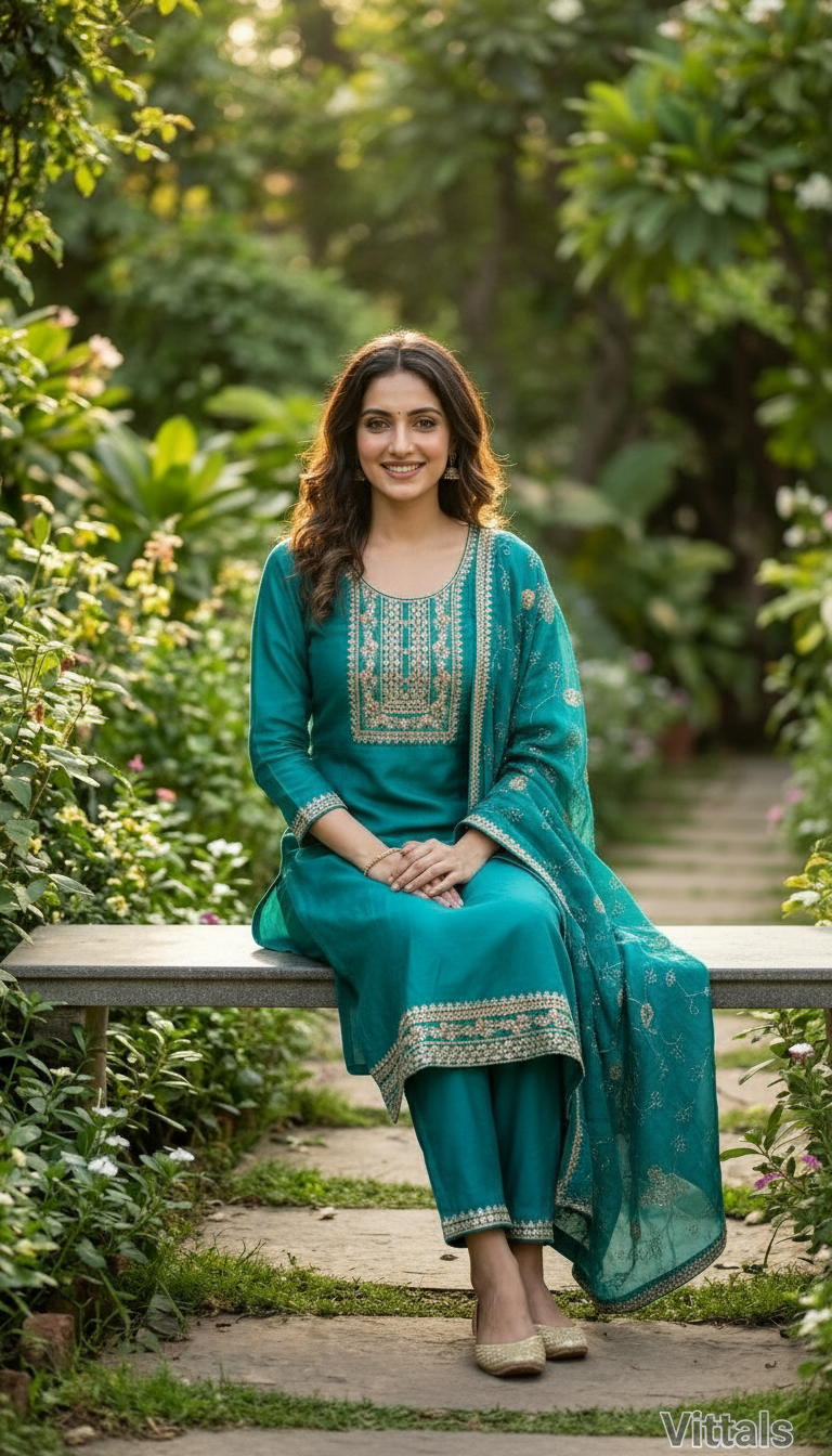 Embroidered Salwar Set view 3