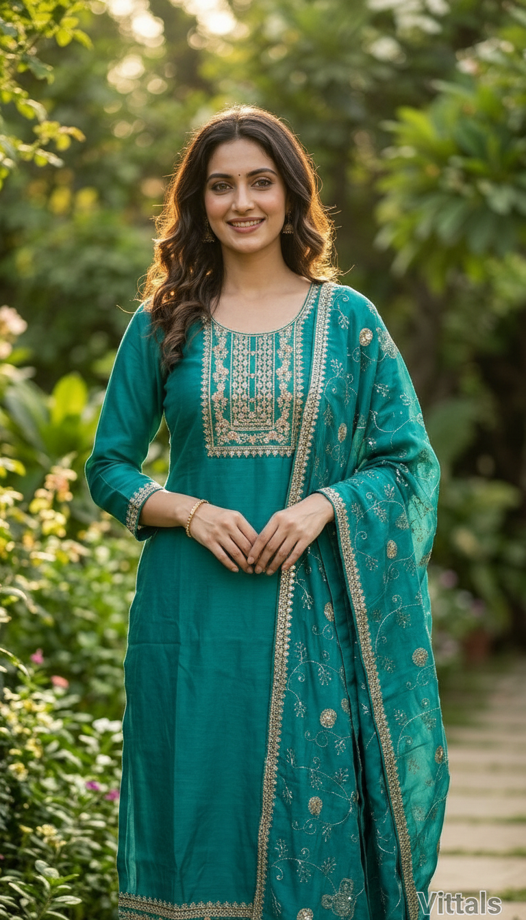 Embroidered Salwar Set view 2