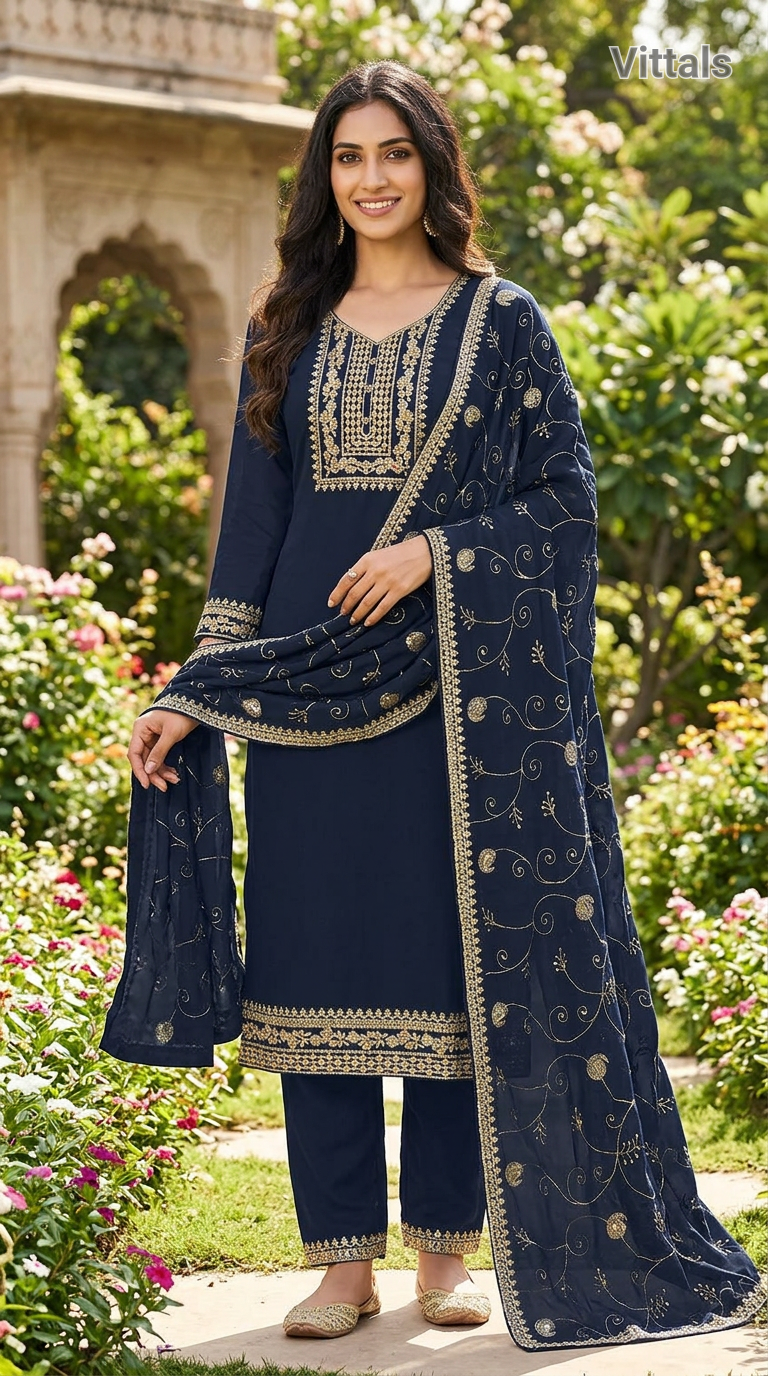 Vittals Embroidered Salwar Suit view 4