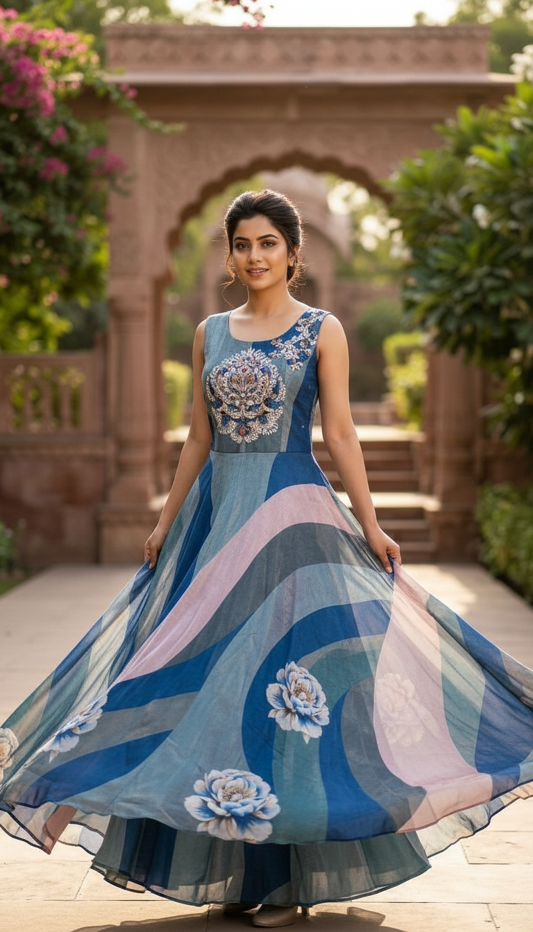Floral Festive Gown view 3