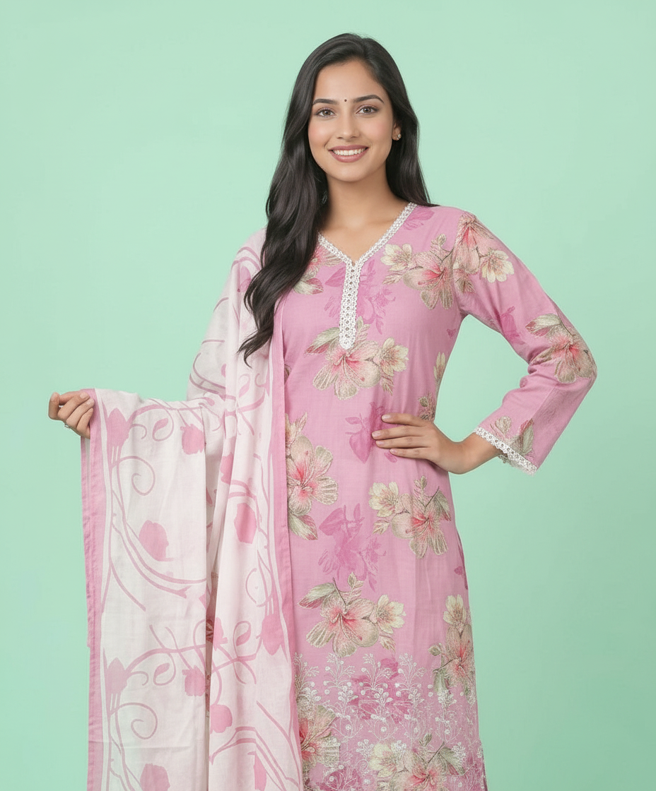 Floral Kurta Set view 2