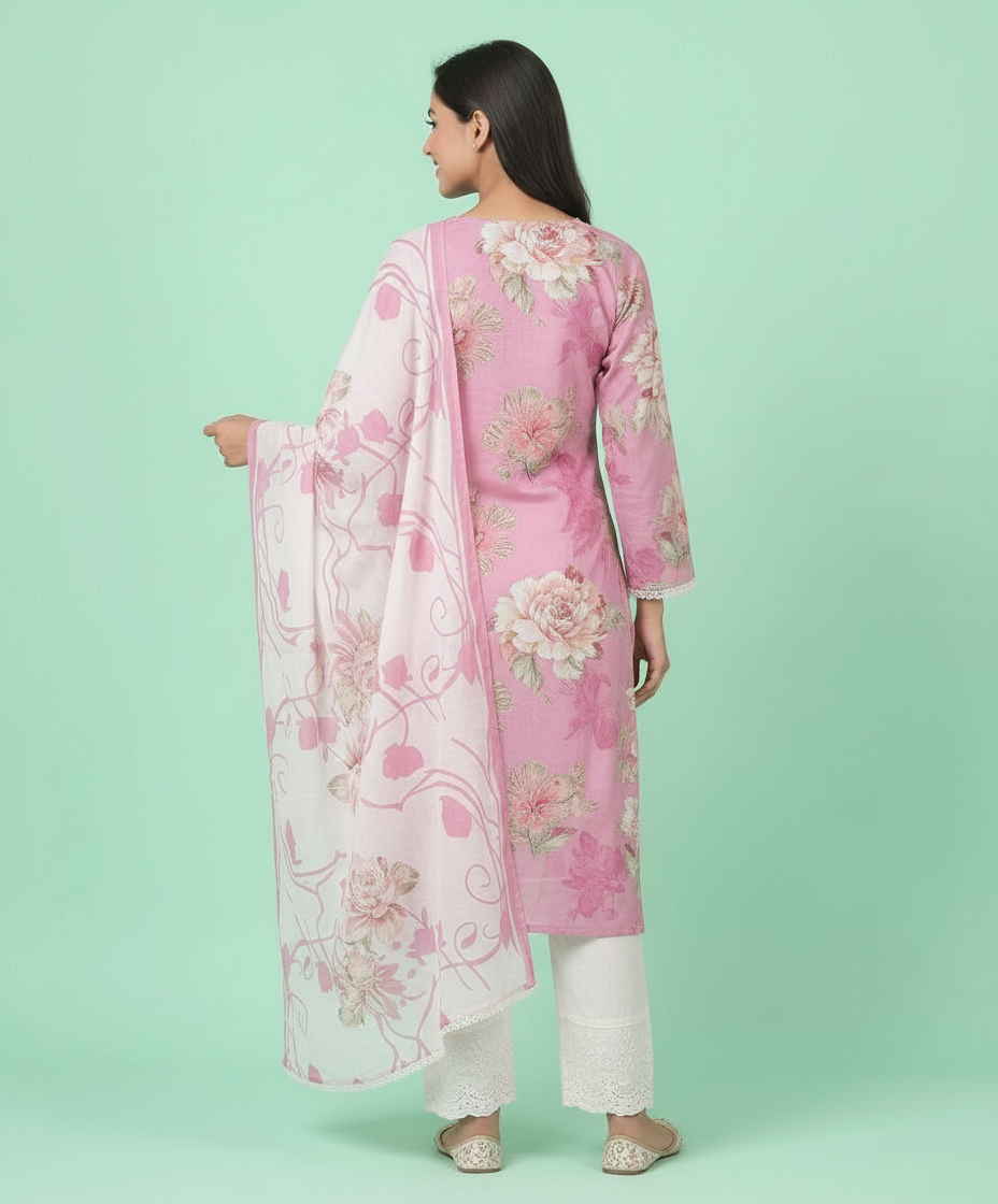 Floral Kurta Set view 5