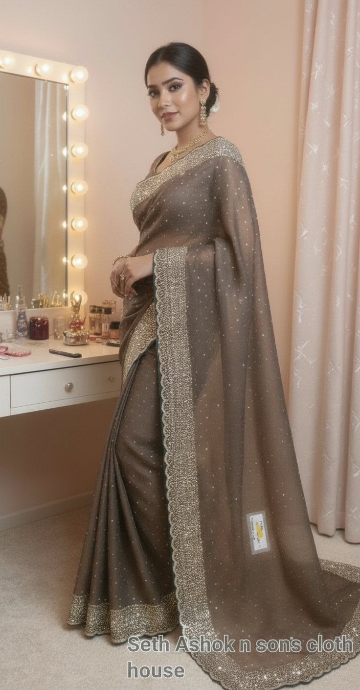 Traditional Sari with Blouse view 3