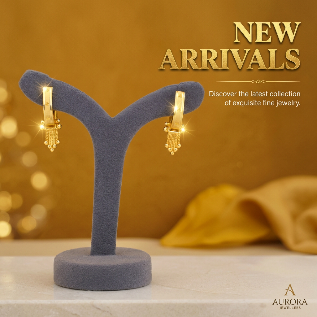 Aurora Jewellers Gold Earrings view 2