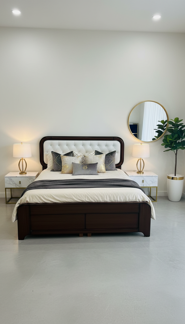 Elegant Upholstered Bed