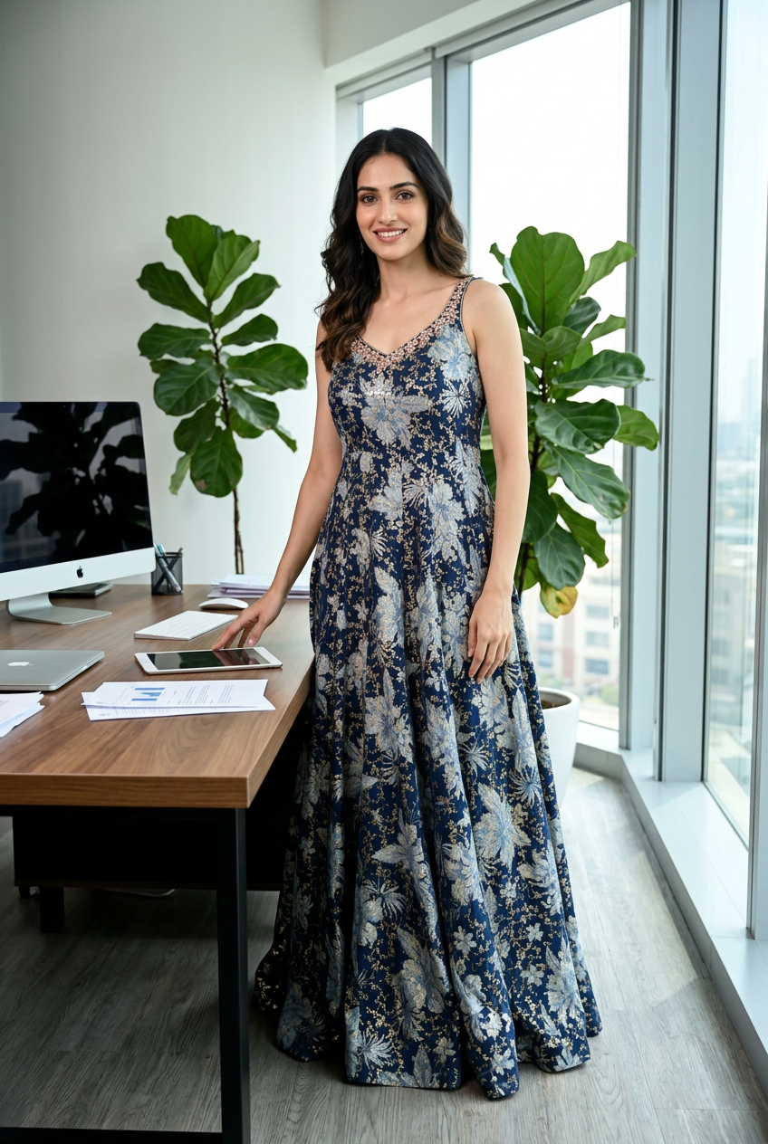 Rudrakshi Floral Maxi Dress