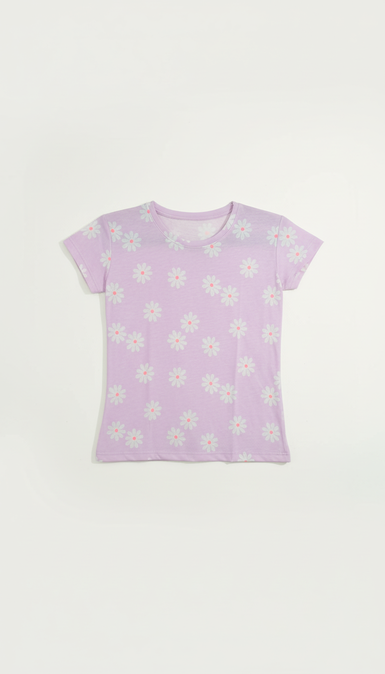 Floral Print Womens T-Shirt view 2