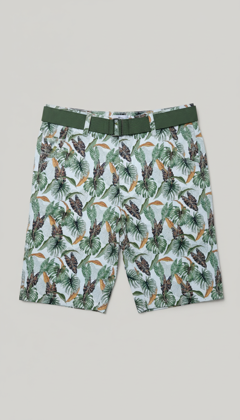 Leaf Print Shorts view 2