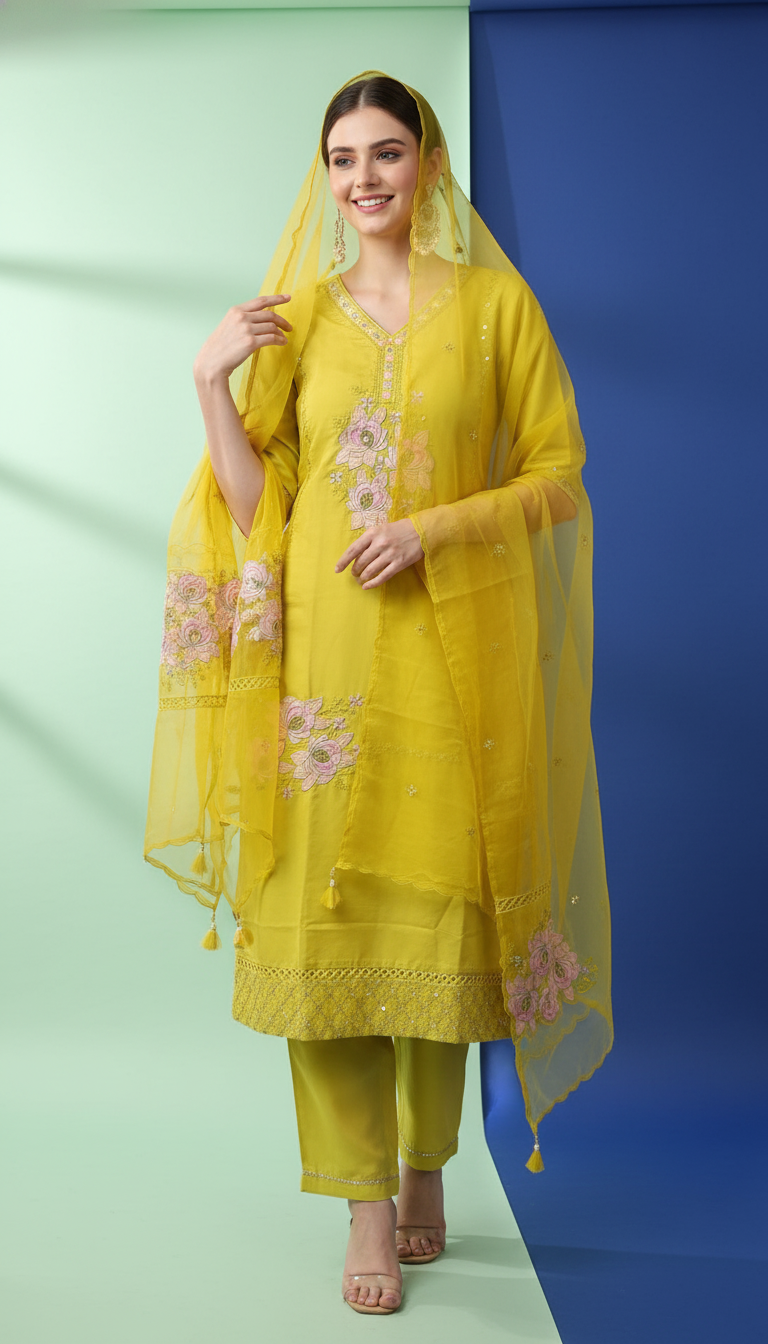 3 Piece Kurthi Set