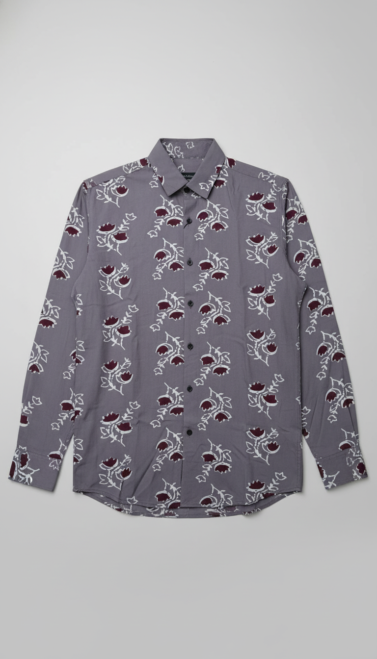 Rayon Fabric With Floral Printed Shirt view 2