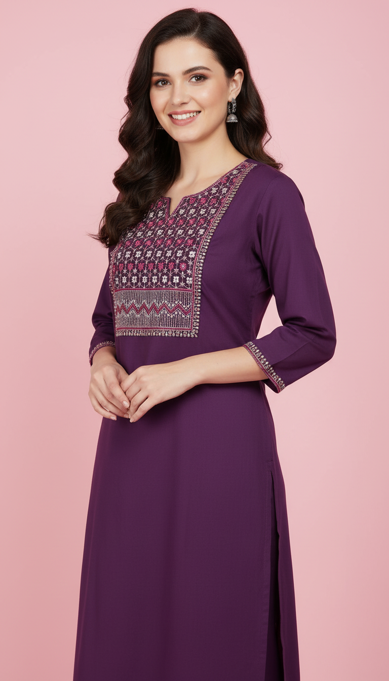 Embroidered Kurthi Top